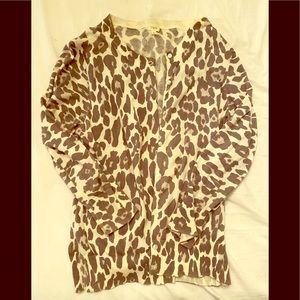 JCrew leopard cardigan